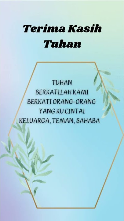 Ucapan Terima Kasih Tuhan Doa #Tuhan #terimakasih #doa