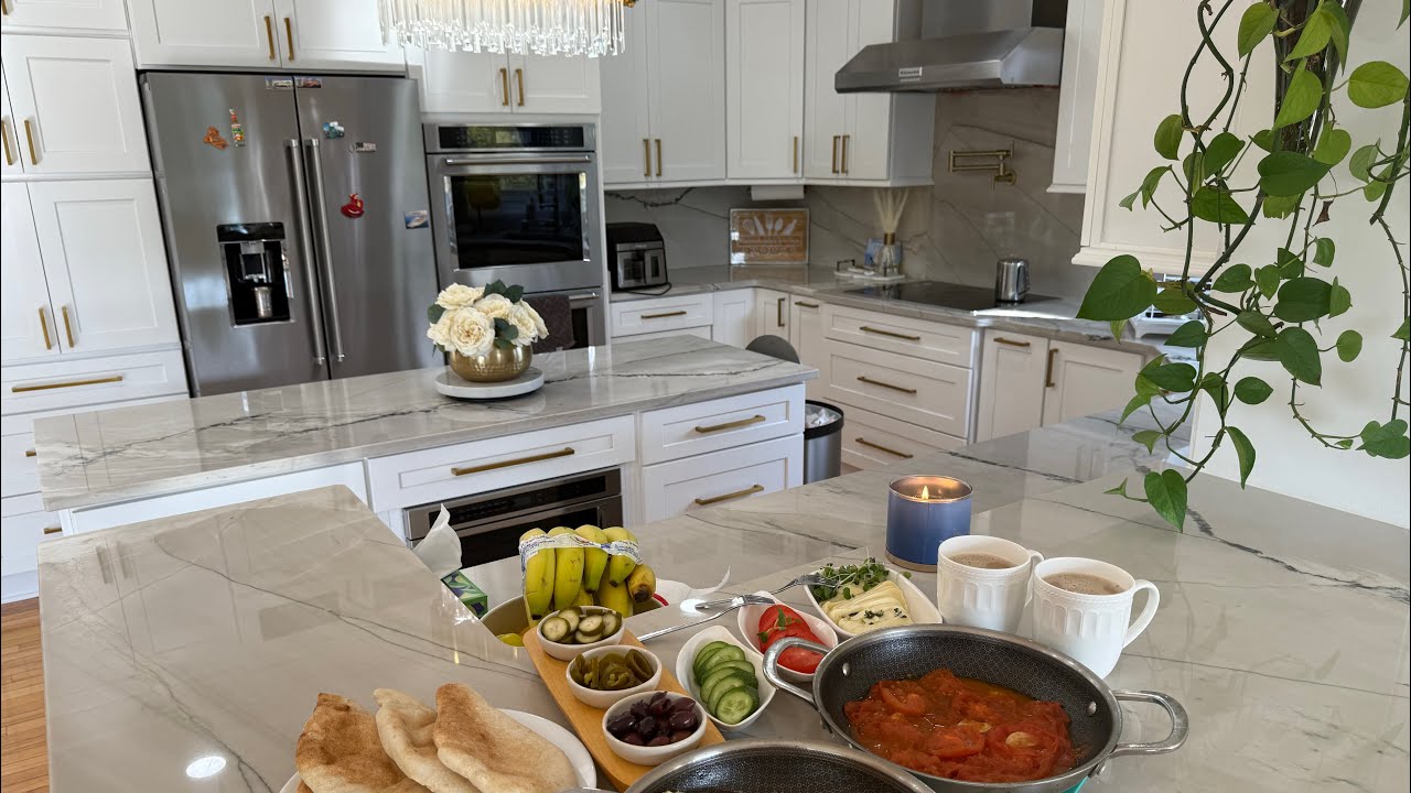 روتين فطور🍳|تنسيق السنادين|خياطة كوشايات|قطرالندى