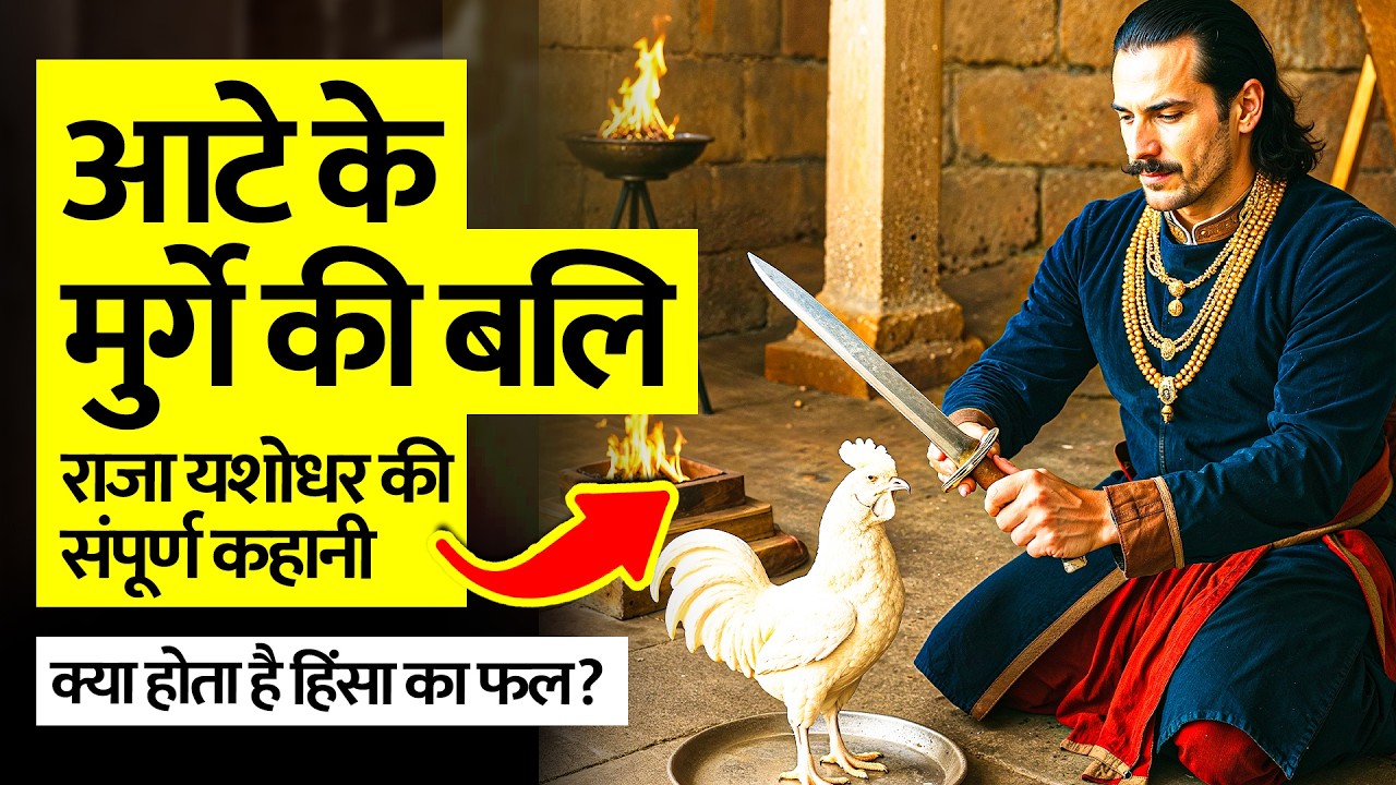 आटे के मुर्गे की बलि - राजा यशोधर की सम्पूर्ण कहानी - हिंसा का फल - Story of Raja Yashodhar