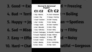 Normal English vs C1 vs C2 Advanced English 🔥 #shorts #english #education