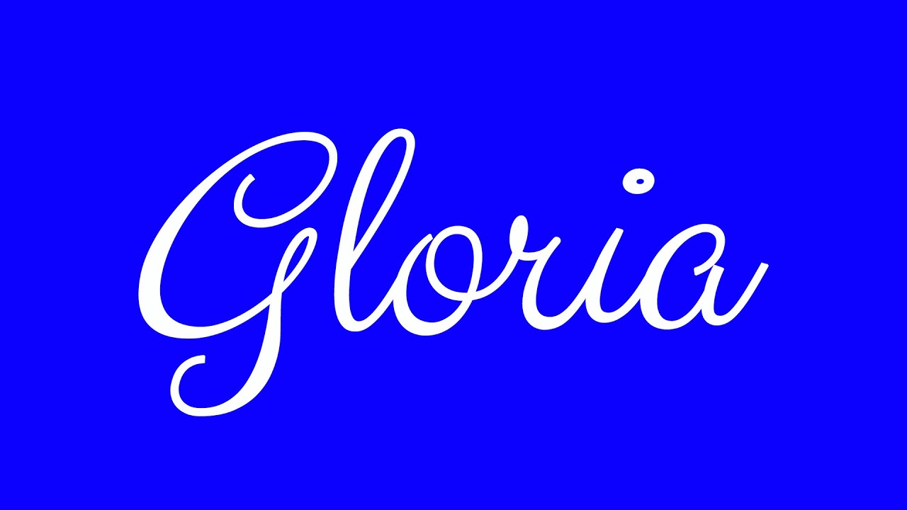 Learn how to Sign the Name Gloria Stylishly in Cursive Writing YouTube