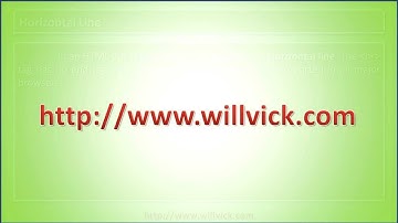 Horizontal Line - HTML Tutorial for beginners with Examples - willvick.com