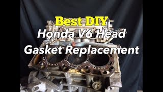 Honda V6 Head Gasket Replacement  How to Change Accord Cylinder Head  Blown Head Gasket