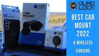 Quad Lock Car Mount and Wireless Charging adapter, Best cell / mobile phone mount 2024