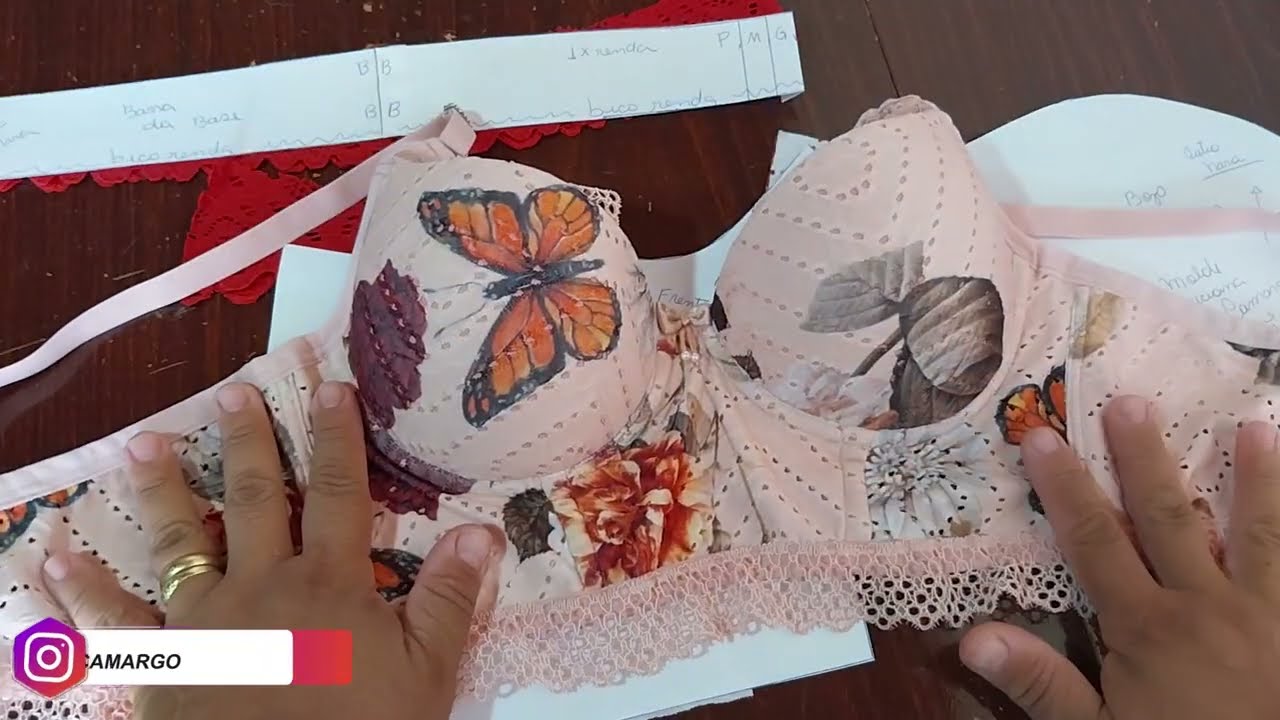 Sutiã Nara Corte e Costura passo A Passo  + molde em PDF