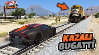 Kazalı Bugatti Arabalar Trenle Çarpışyor  GTA 5