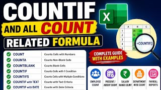 COUNTIF, COUNTIFS, COUNTA, COUNTBLANK & COUNT UNIQUE | HR Payroll Excel