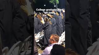 College grad flips off Dean #gigachad