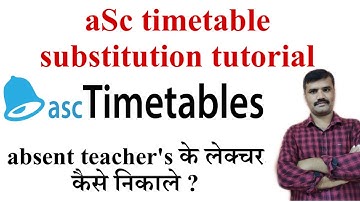 aSc timetable substitution tutorial