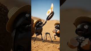 Master Chef? Or just a disaster? 🍳🪲 Wait for the flip...#shorts #dungbeetle #funny #MicroWorld