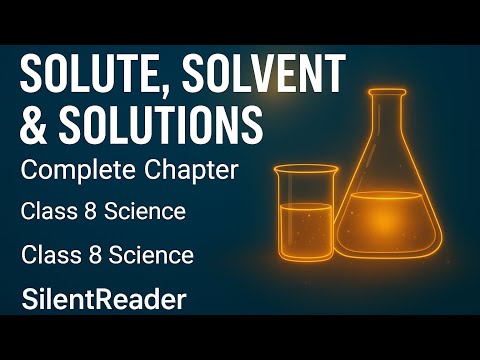 Class 8 Science Chapter 9 | Solute, Solvent & Solutions Complete Chapter | SilentReader Science