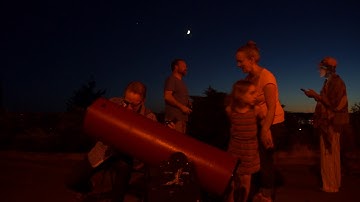 Mt Tabor - Moon, Saturn, Jupiter Observe with 10 inch Dobsonian Telescope -July 27th 2017