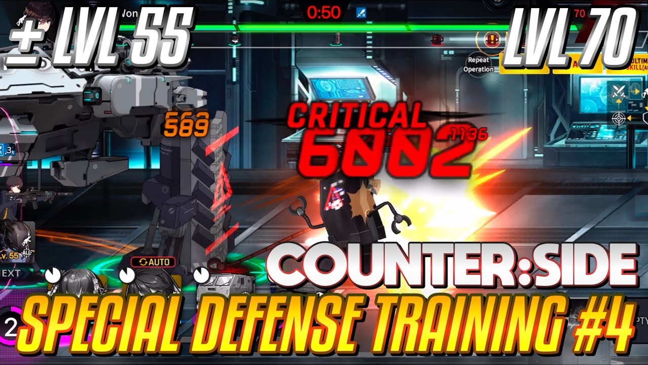 COUNTER SIDE MY SQUAD ON SPECIAL DEFENSE TRAINING #4 ENEMY LVL 70
