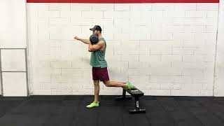 Single Kettlebell Rack Rear Foot Elevated Split Squat