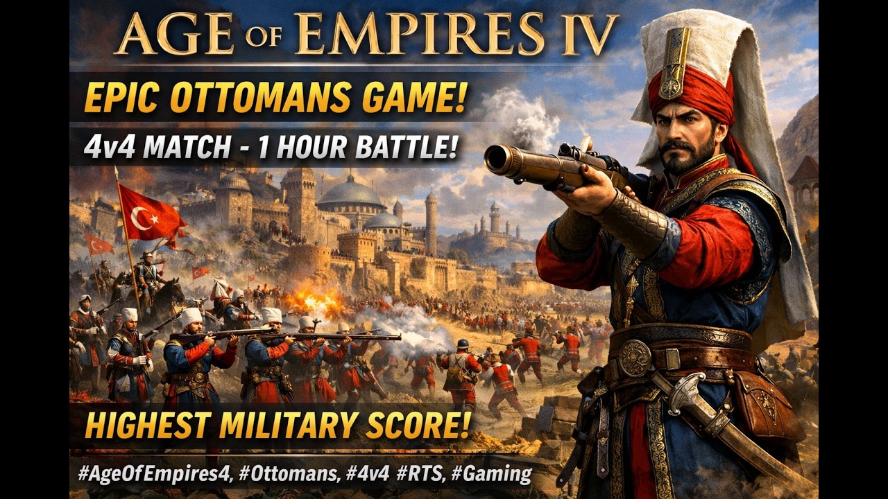 Age of Empires IV Epic 1 Hour 4v4 War! Ottoman Empire Dominates | Age of Empires IV