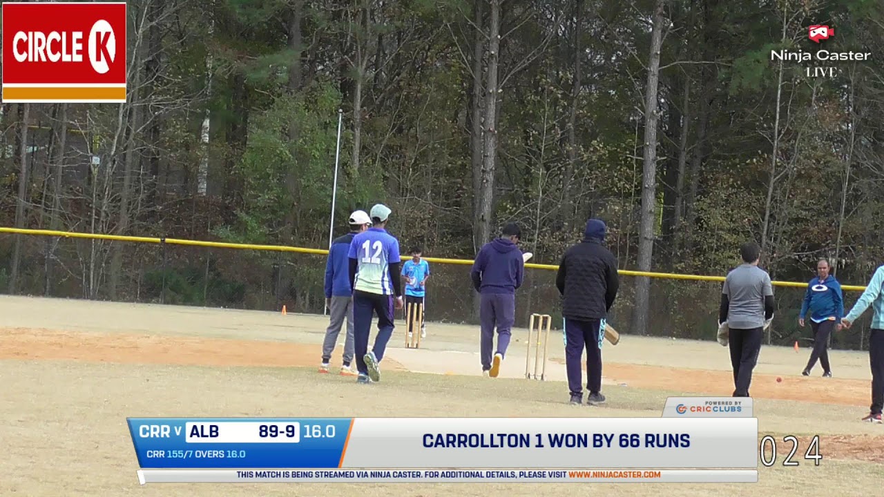 South Atlanta Cricket Tournament Winter 2024 - CARROLLTON 1 Vs ALABAMA