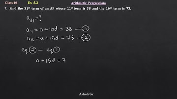 10 | Maths | Arithmetic Progression | Ex 5.2 | Q7