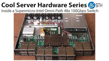 Inside a Supermicro Intel Omni-Path 48x 100Gbps Switch
