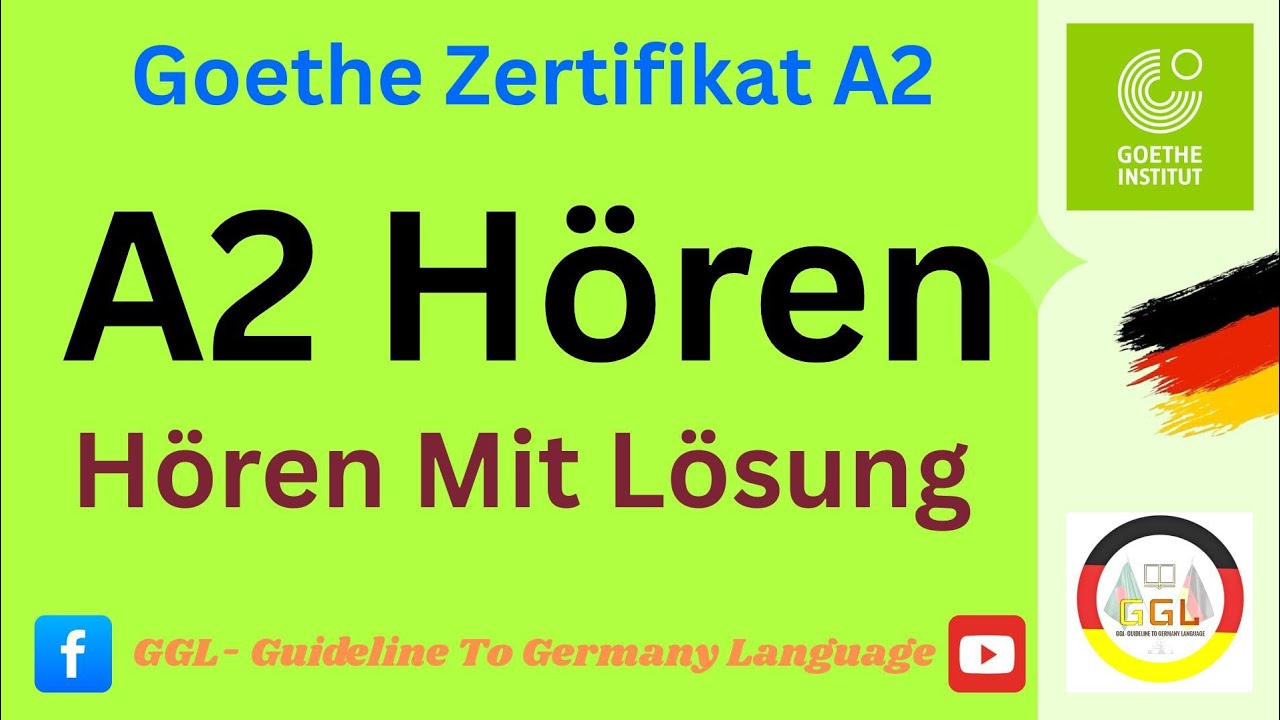 A2 Hören || Video- 06 || Goethe Zertifikat A2 | Start Deutsch A2 | Modelltest A2 Hören mit Lösungen