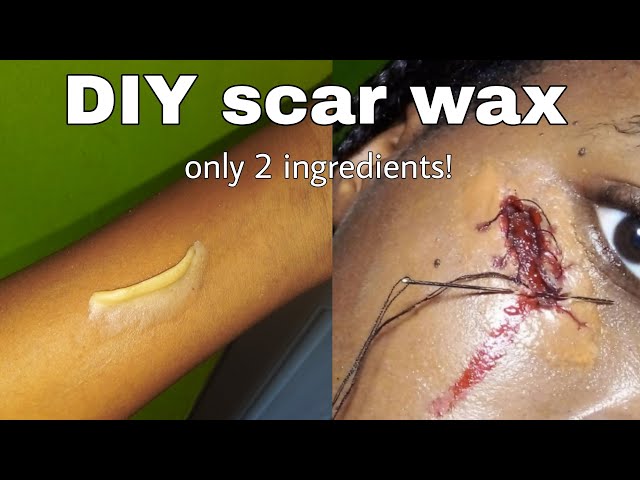 Diy scar wax WITHOUT VASELINE and tutorial for sfx beginners for