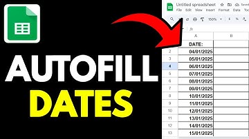 How to Autofill Dates in Google Sheet || Google Sheets for Beginners 2025