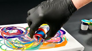 เทคนิคการลงสีไมโครอินฟินิตี้เท - การเทสีอะคริลิกด้วยติ๊กตัส