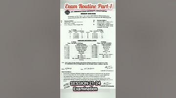 Session21-24 Part-1 Examination Routine #exam#examroutine #part1#viralvideo#brabu #brabupart1#shorts