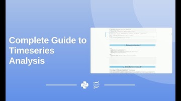 Complete Guide to Timeseries Analysis