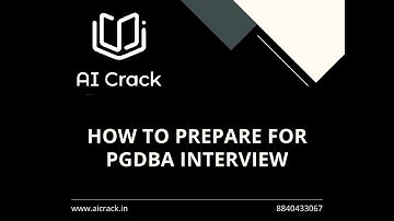 How to prepare for PGDBA Interview | PGDBA | AI Crack