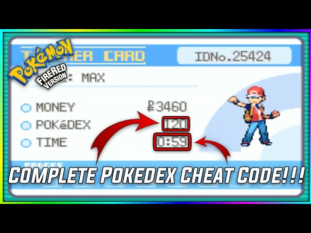 Cheats GameShark Pokémon Fire Red GBA 