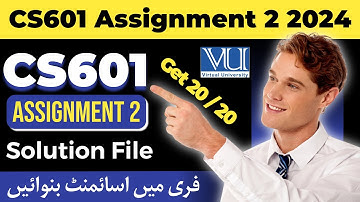 CS601 Assignment 2 Solution 2024 | cs601 Assignment 2 | cs601