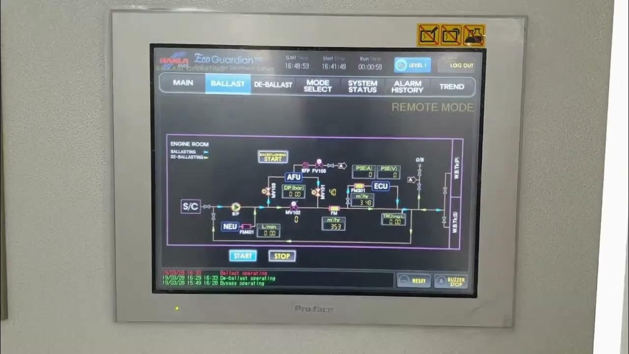 BALLASTING OPERATION BWMS YouTube