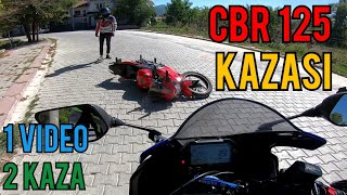 1 VİDEODA 2 KERE KAZA YAPAN CBR 125 !!