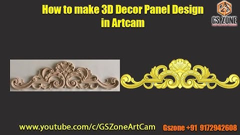 How to make 3D Decor Panel Design In Artcam @gszone_cnc_solution #arcam #cnc #wood #furniture
