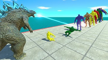Godzilla Evolution vs 10 Levels of Rainbow Armored Titan – ARBS Size Comparison