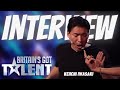 Golden buzzer magic  keiichi iwasaki bgt 2022  interview by brendan  rodrigues