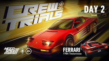 Need For Speed: No Limits | 1984 Ferrari Testarossa (Crew Trials - Day 2 | Shane) - Royals