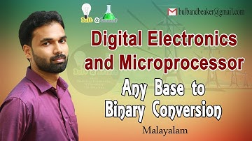 Any Base Number to Binary Conversion | Digital Electronics and Microprocessor | Malayalam