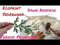 Ecoprint teknik pounding dengan daun kenikir