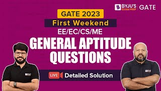 GATE 2023 | General Aptitude Detailed Solution | CS/EC/EE/ME Answer Key | BYJU'S GATE