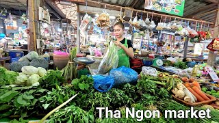 Tha Ngon market. Street food shopping. Vientiane,  Laos.