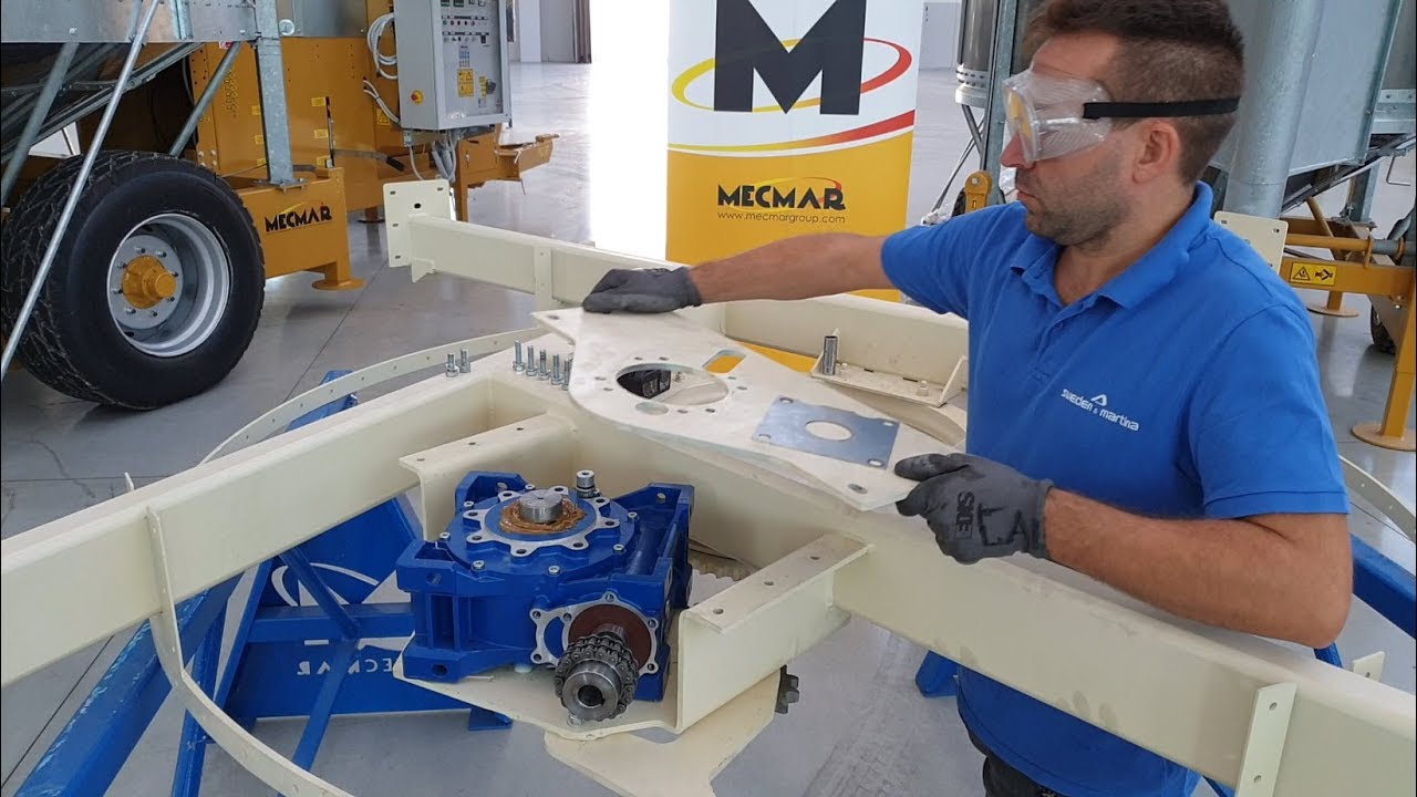 How to change gearbox on Mecmar grain dryers - YouTube
