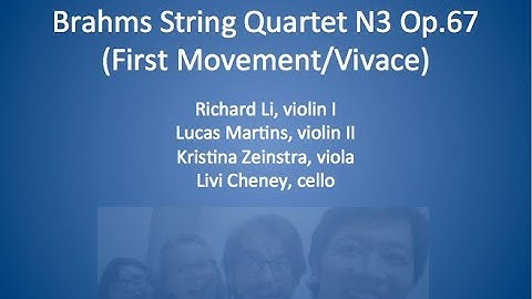 Brahms String Quartet N3 Op.67 (First Movement/Vivace)