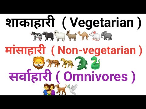 शाकाहारी। मांसाहारी। सर्वाहारी। Vegetarian । non vegetarian । Omnivores । shakahari । jiv । since