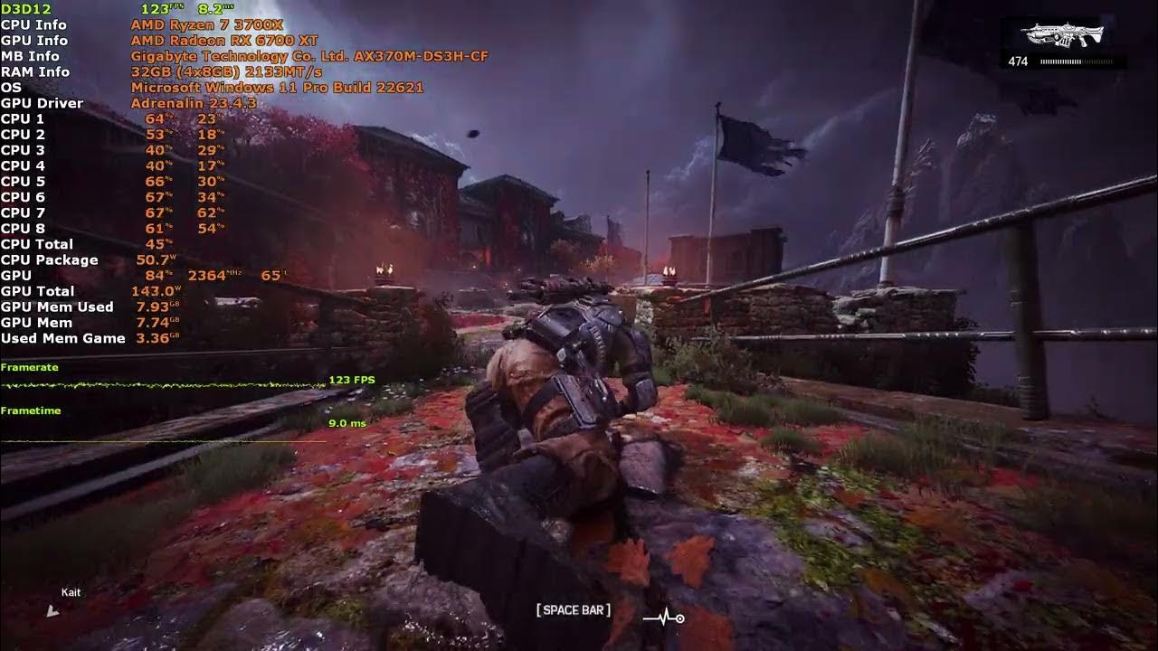 Gears of War 4 Act III Section Frame time Test YouTube