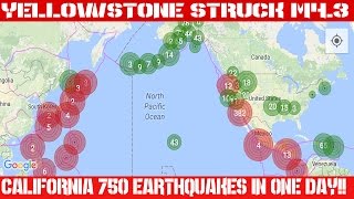 Earthquake report | june 13 2016 yellowstone m4.3! california 755
earthquakes in one day