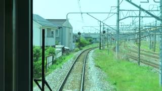2017/5/20 【E129系 前面展望 M車】 新潟駅 高架化工事進行中 936M 白新線 東新潟⇒新潟 (越後石山に輸送直前 山手線E235系)