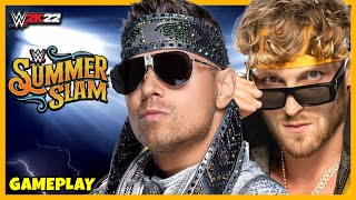 BACK AND FORTH! The Miz vs Logan Paul - SummerSlam 2022 - WWE 2K22 Gameplay