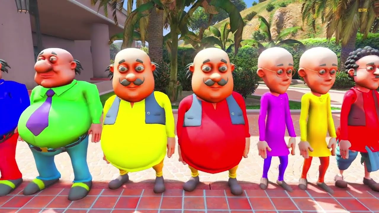 Motu Patlu Playing Hide And Seek With Colour Full Zone The Don In Gta 5