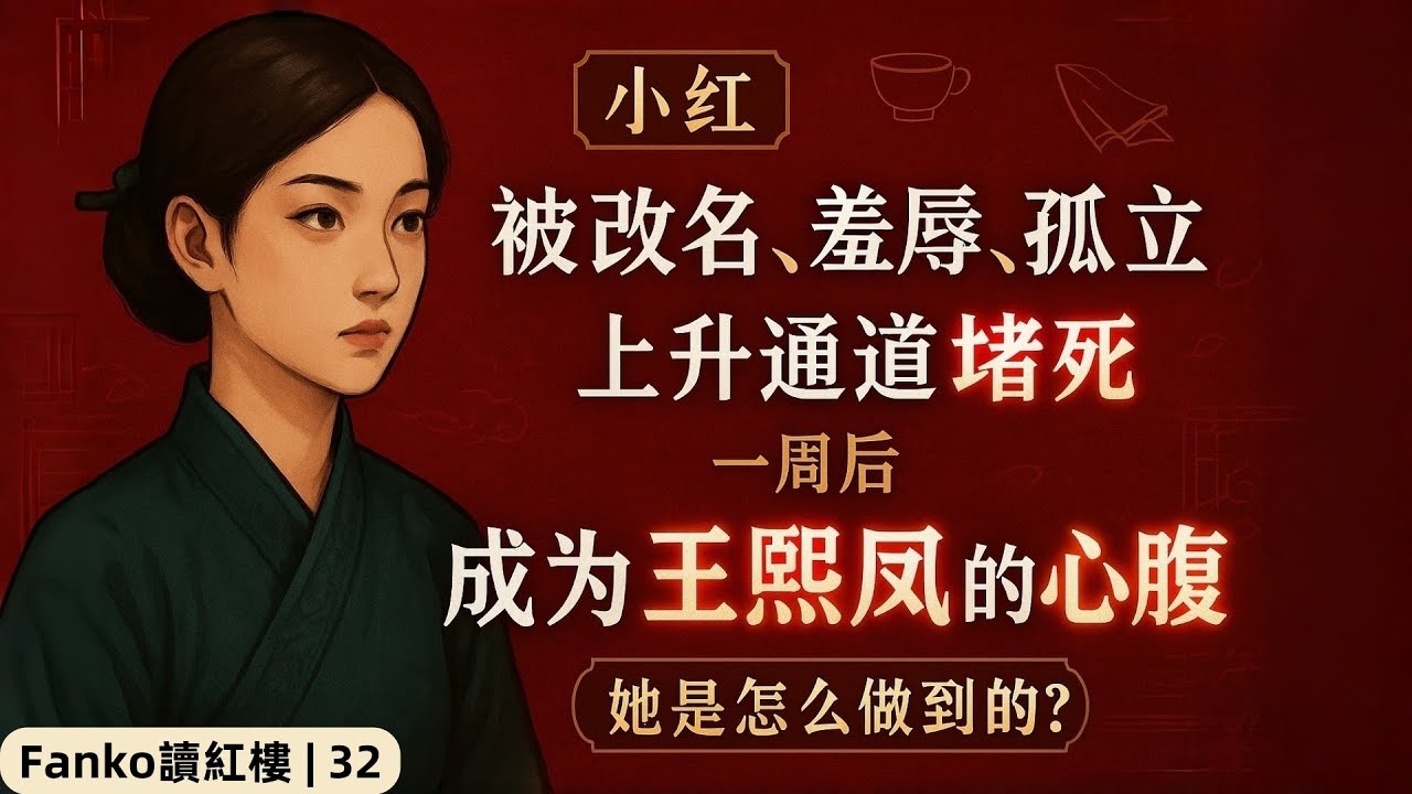 【萬字精讀】紅樓夢·小紅 | 為什麼有人注定会成功？她用3層認知，打穿了階層固化的天花板（#紅樓夢 #小紅 #改寫命運 #底層翻身 #階層固化 #出身 #個人成長 #底層邏輯 #逆襲 #王熙鳳 ）